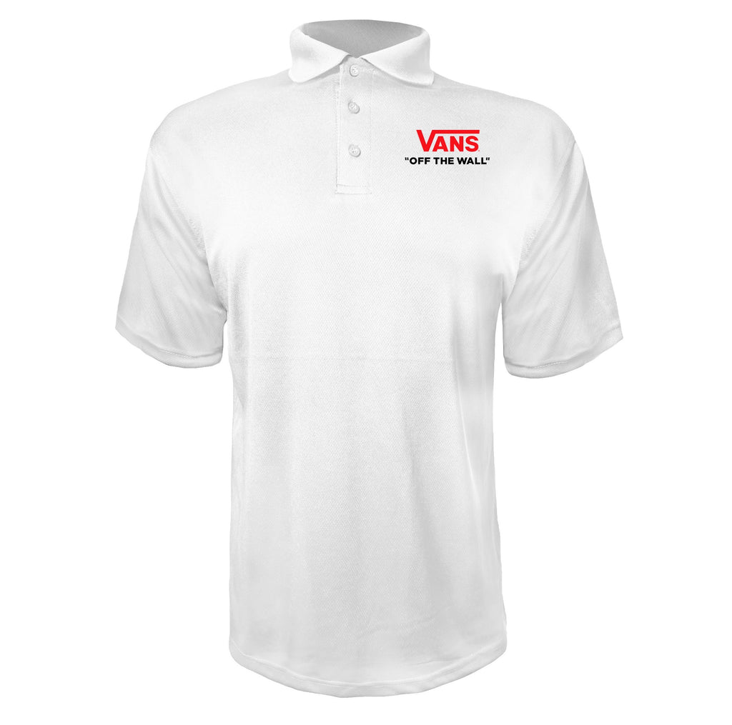Vans men's polyester polo in White