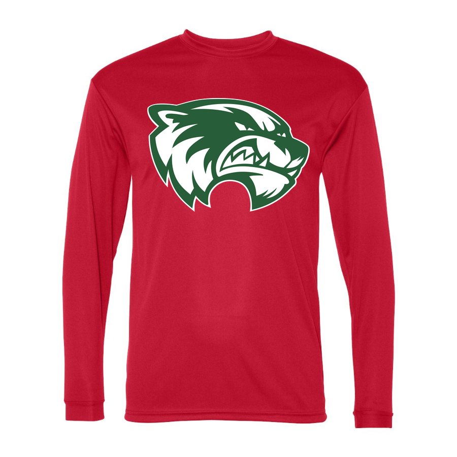 Men's Utah Valley Wolverines Polyester Long Sleeve T-Shirt - Red