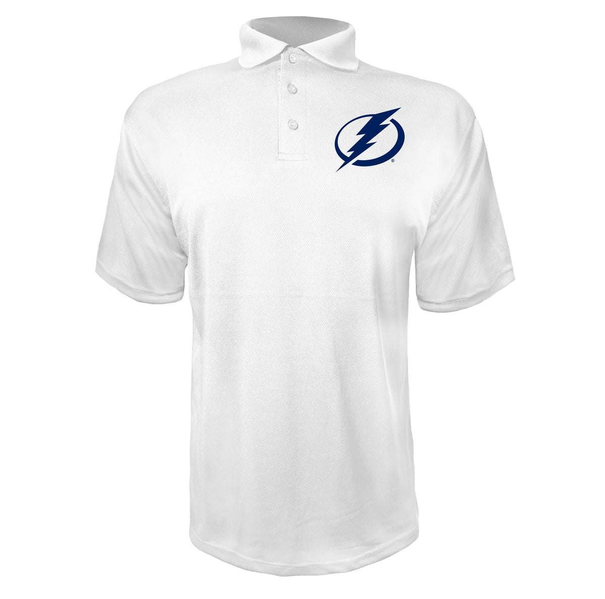 Tampa Bay Lightning White polyester polo