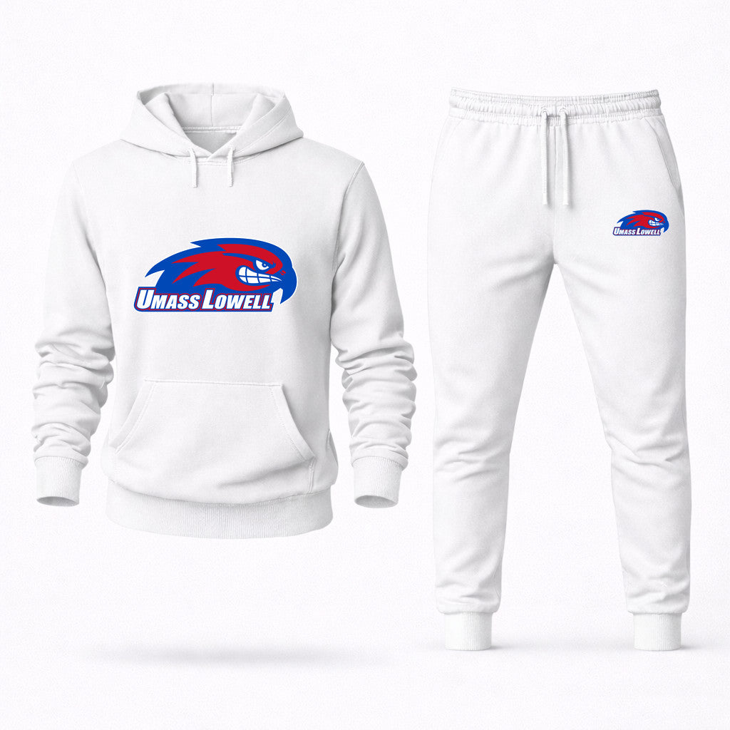 UMass Lowell River Hawks Hoodie and Joggers Set - White