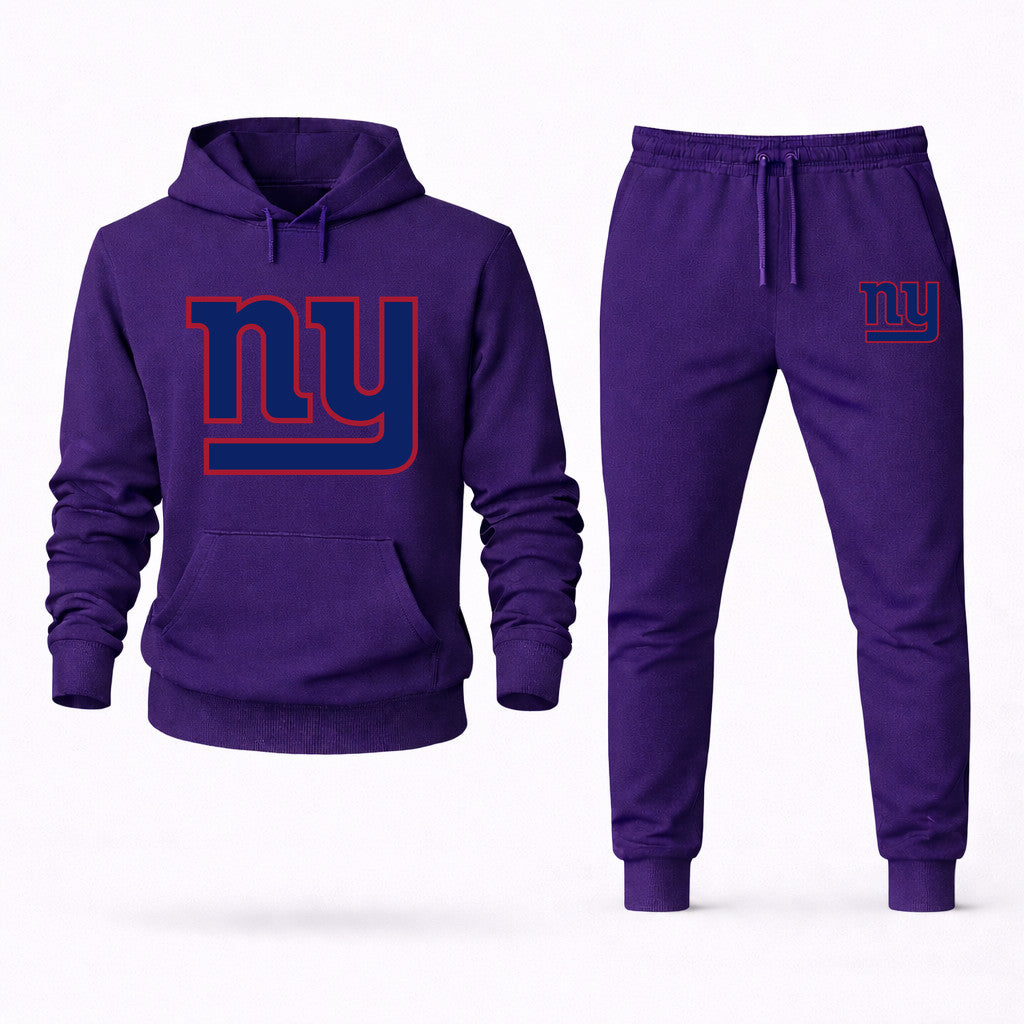 New York Giants Hoodie and Joggers Set - Purple