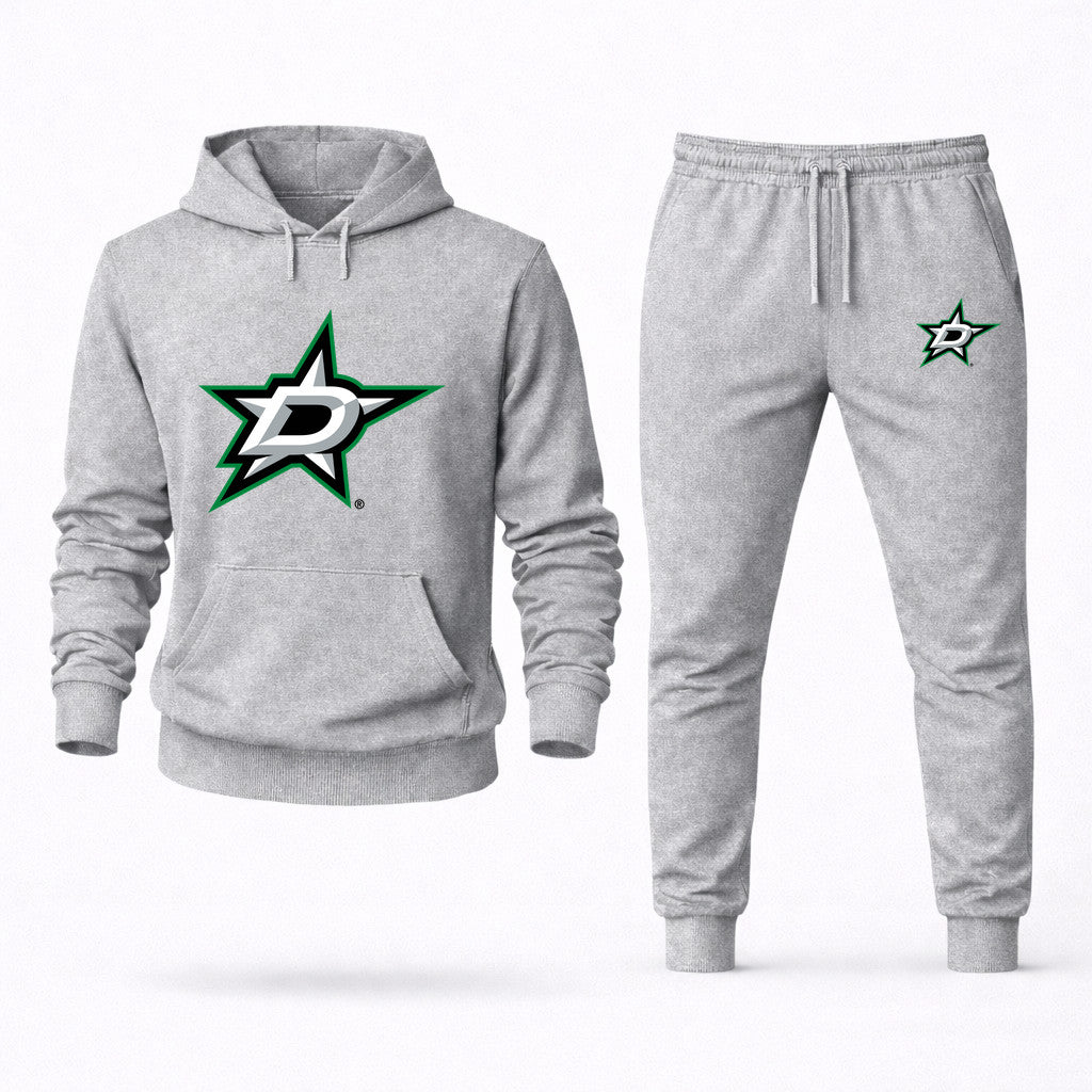 Dallas Stars Hoodie and Joggers Set - Grey