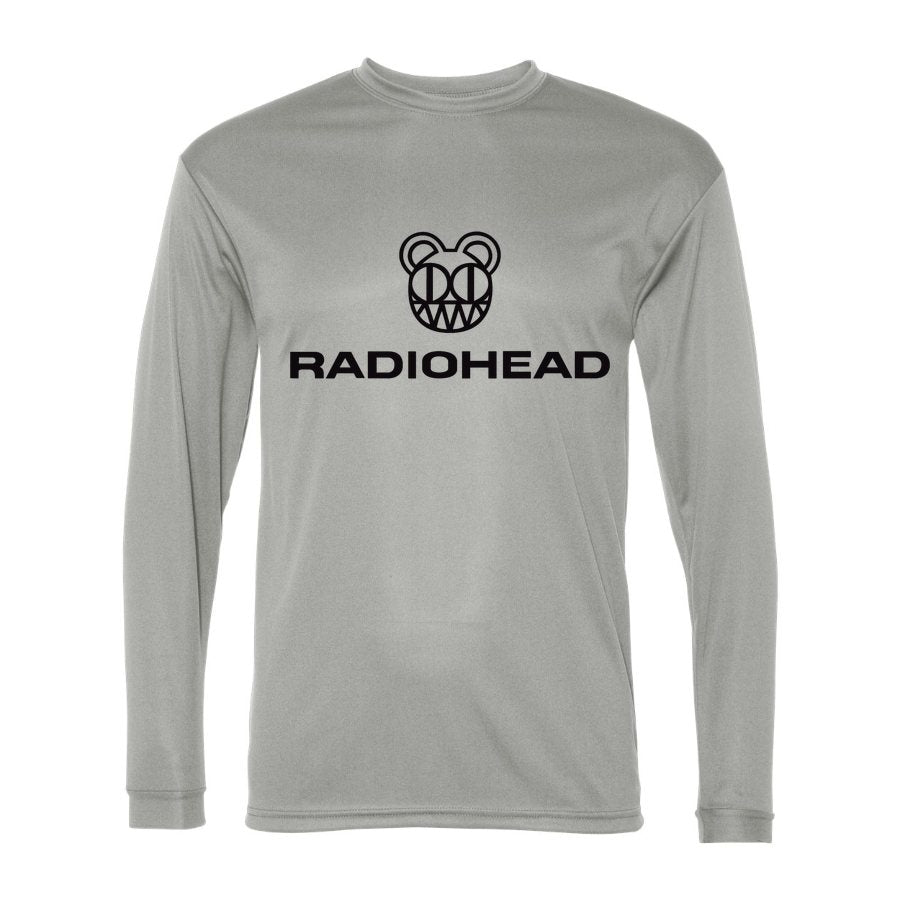 Men's Radiohead Polyester Long Sleeve T-Shirt - Silver