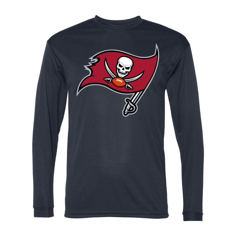 Men's Tampa Bay Buccaneers Polyester Long Sleeve T-Shirt - Navy