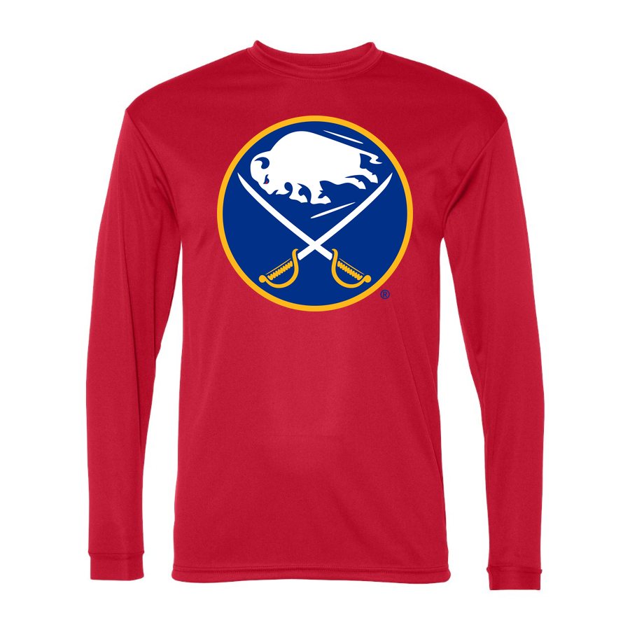 Men's Buffalo Sabres Polyester Long Sleeve T-Shirt - Red