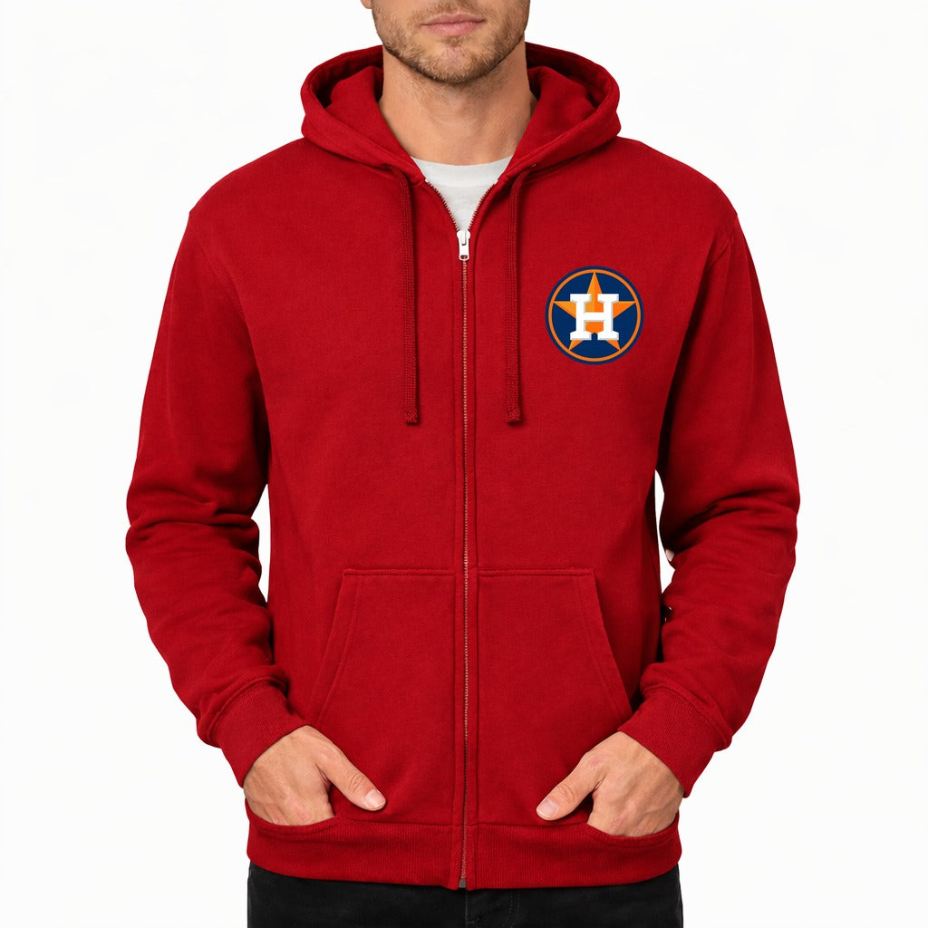 Men's Houston Astros Zipper Hoodie - Red