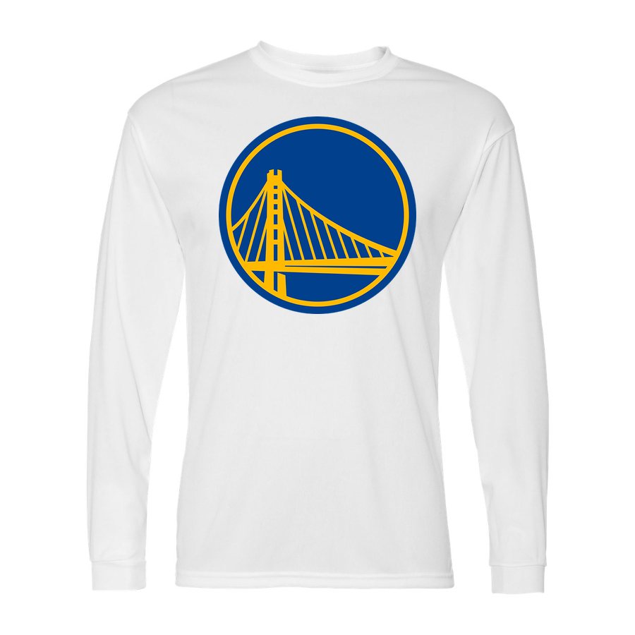 Men's Golden State Warriors Polyester Long Sleeve T-Shirt - White