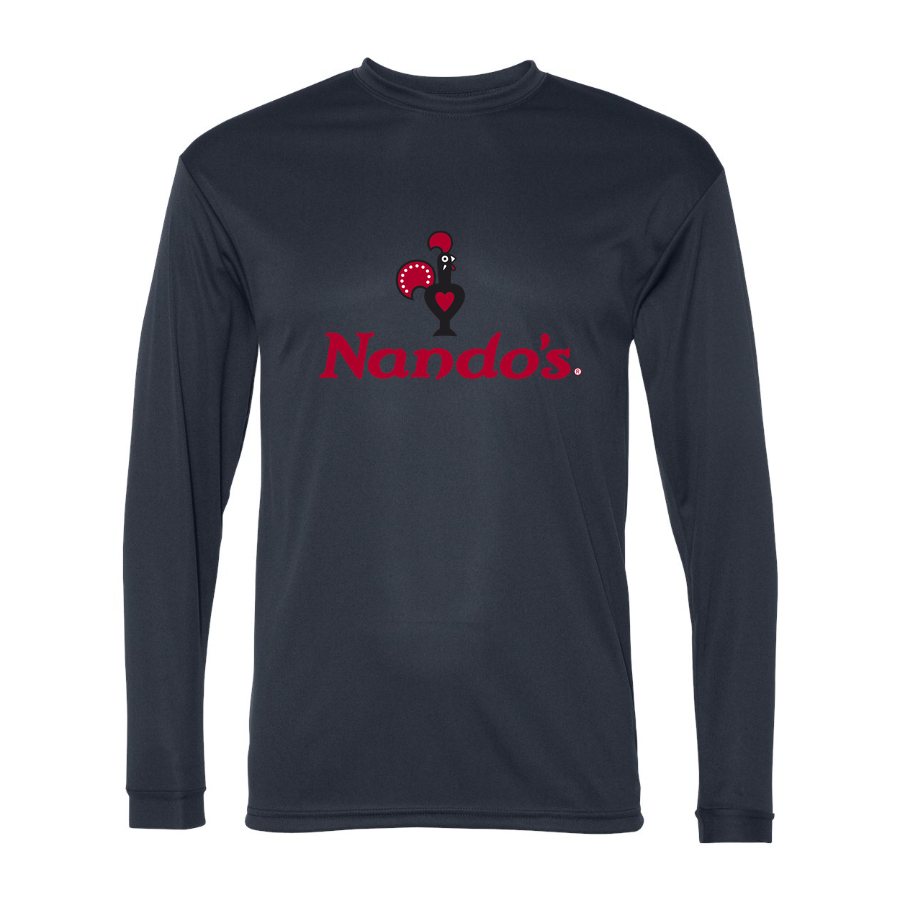 Men's Nando's Polyester Long Sleeve T-Shirt - Navy