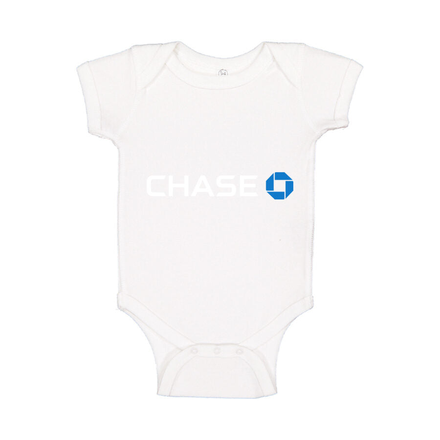 Chase Bank White Logo Baby Romper Onesie - White