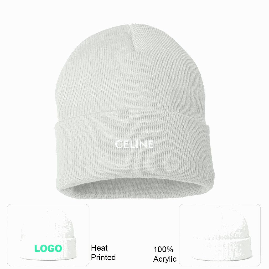 Celine Beanie Hat - White
