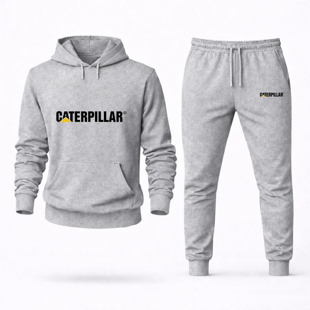 Caterpillar Black Hoodie and Joggers Set - Grey
