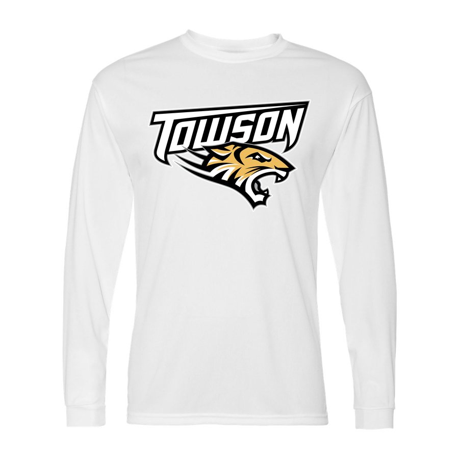 Men's Towson Tigers Polyester Long Sleeve T-Shirt - White