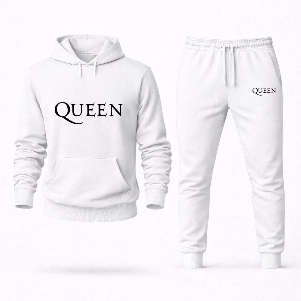 Queen Hoodie and Joggers Set - White