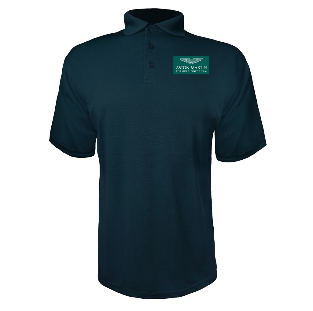 Aston Martin Formula One Team Navy polyester polo