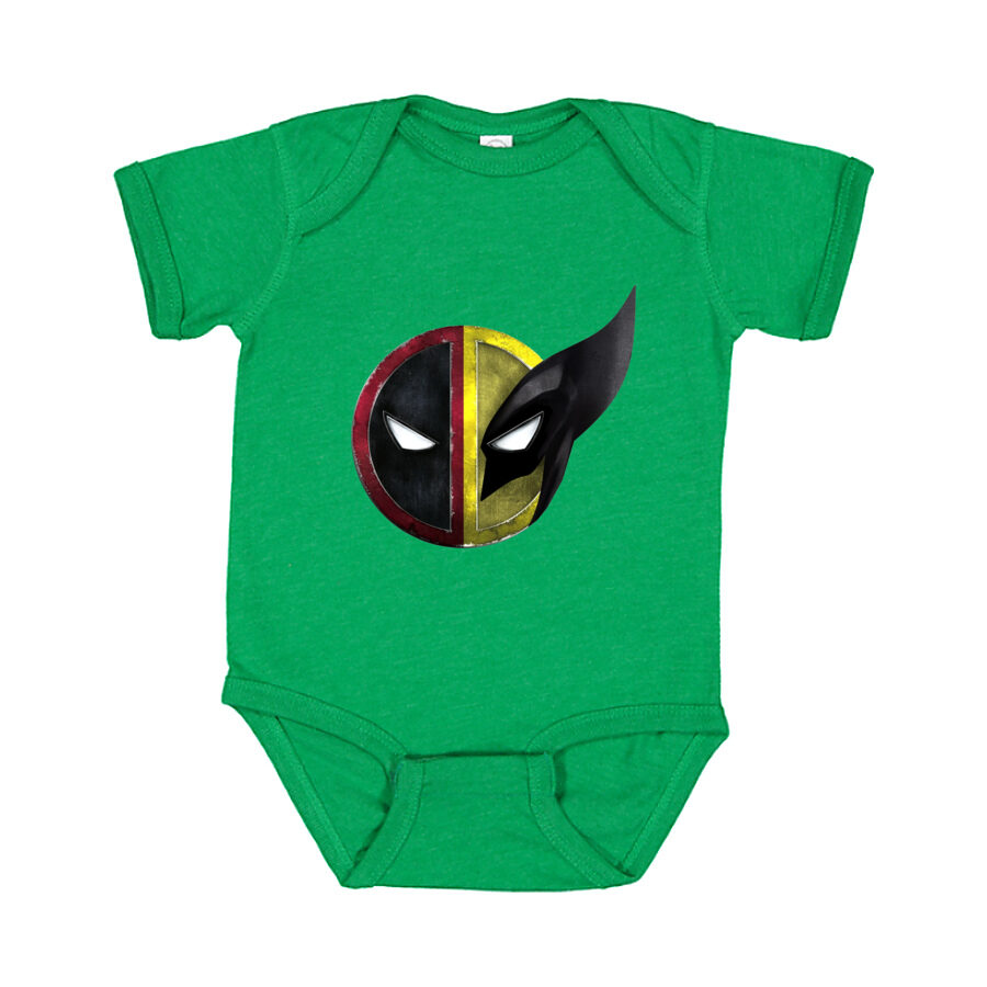 Deadpool & Wolverine Baby Romper Onesie - Green