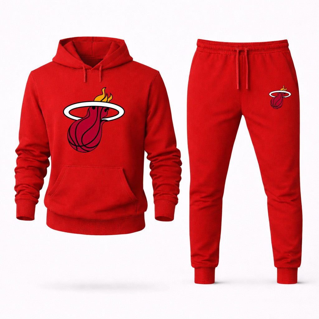 Miami Heat Hoodie and Joggers Set - Red