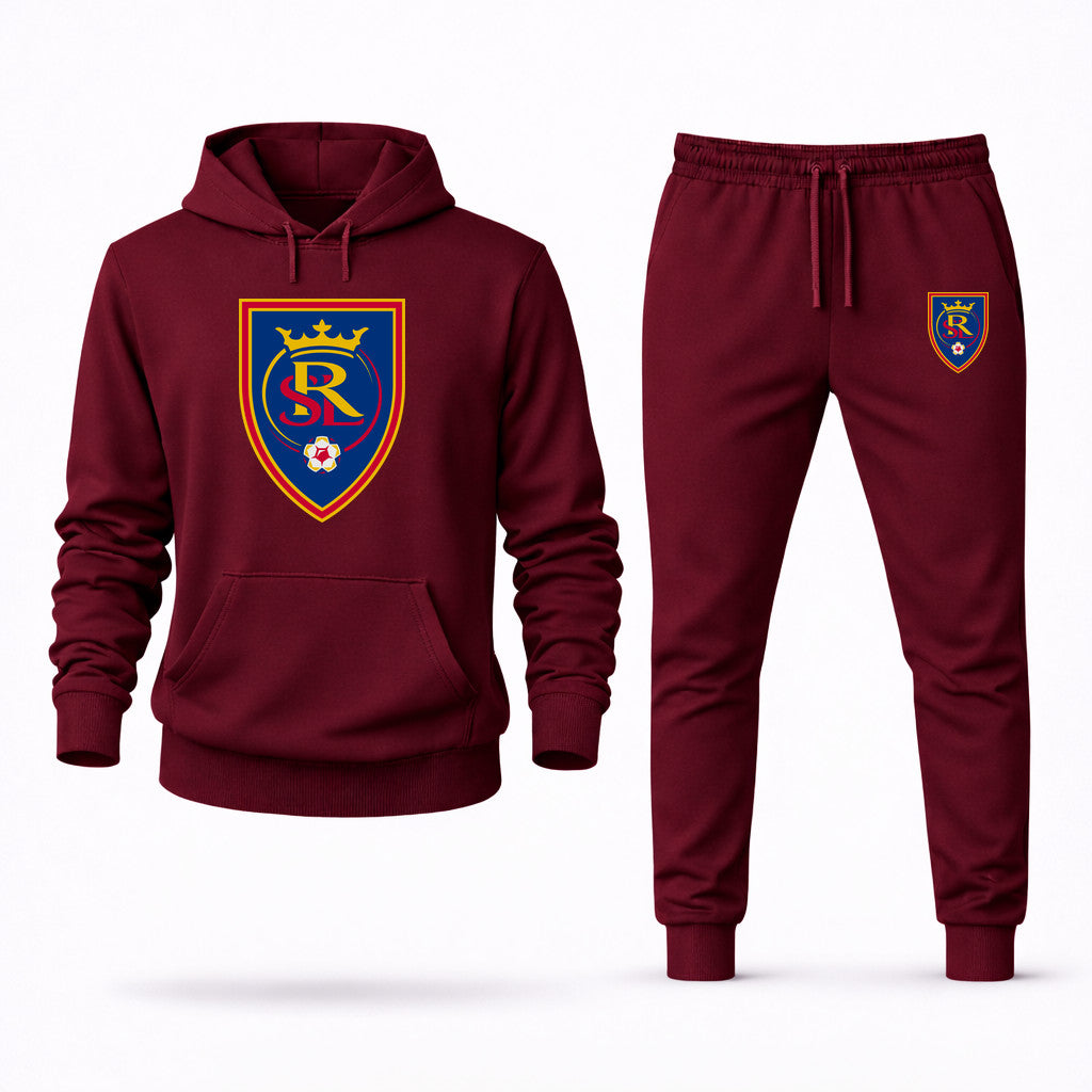 Real Salt Lake Soccer Hoodie and Joggers Set - Burgundy