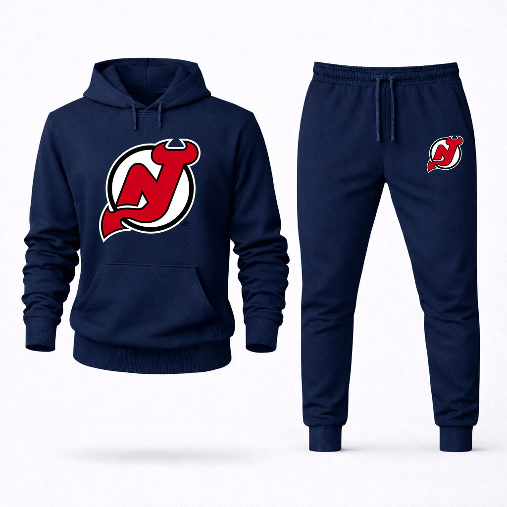 New Jersey Devils Hoodie and Joggers Set - Navy
