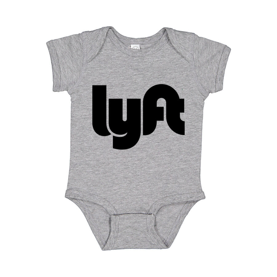 Lyft Black Logo Baby Romper Onesie - Gray