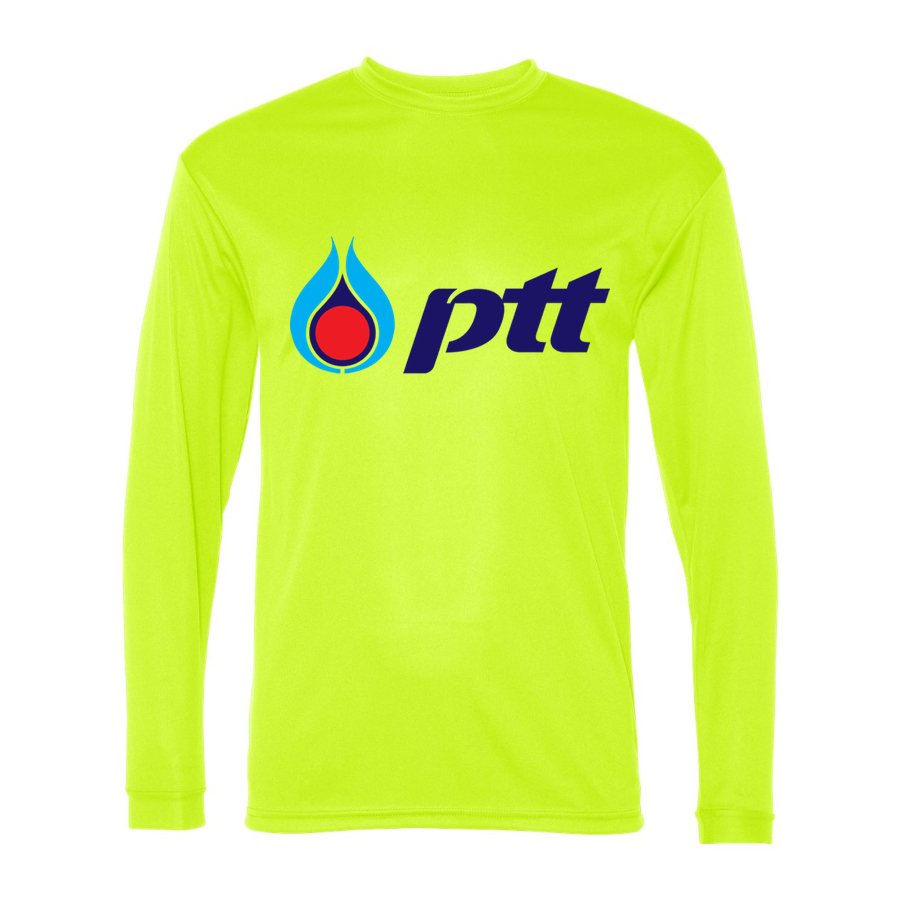 Men's PTT Polyester Long Sleeve T-Shirt - Safety Yellow