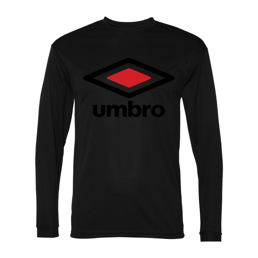 Men's Umbro Polyester Long Sleeve T-Shirt - Black