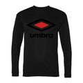 Men's Umbro Polyester Long Sleeve T-Shirt - Black