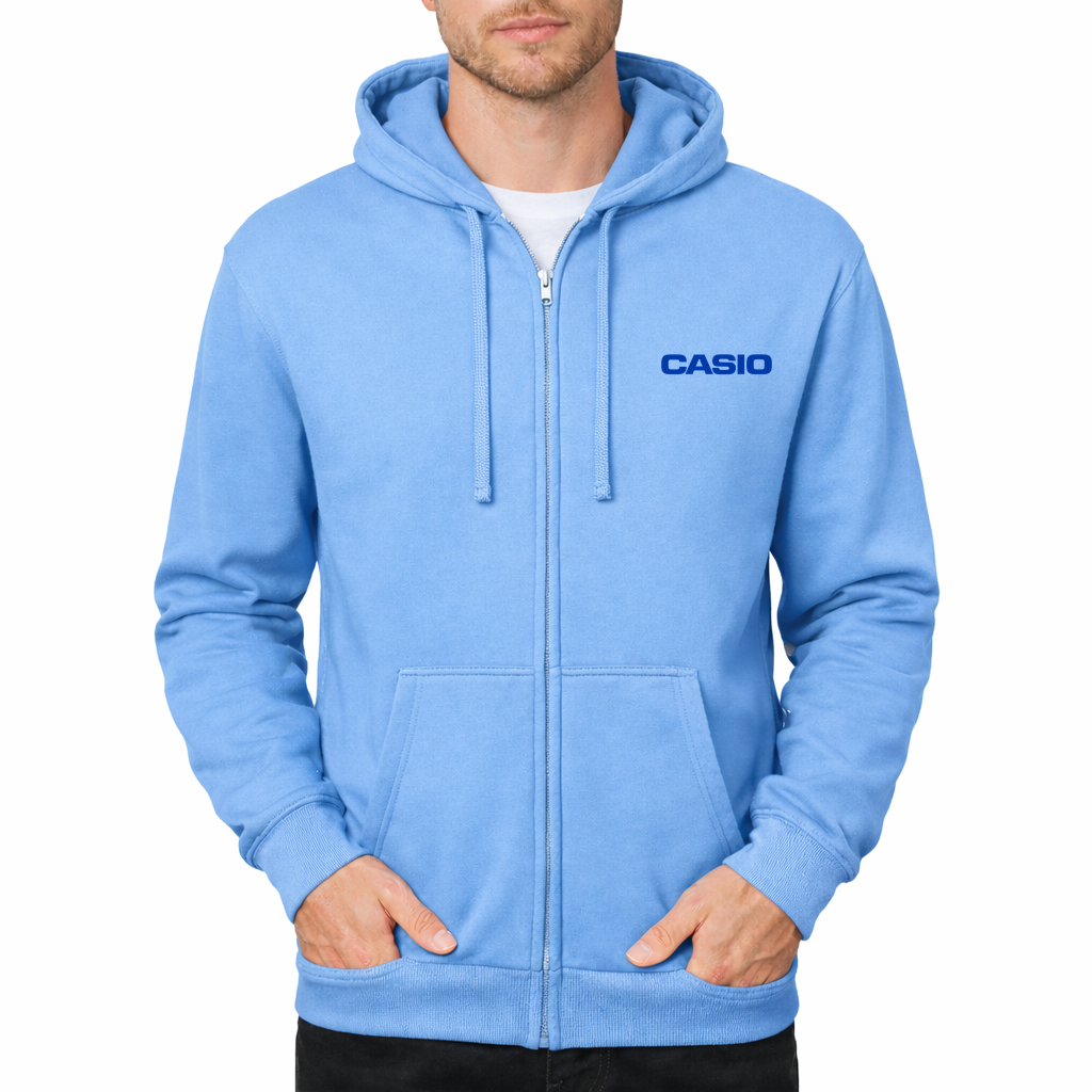 Casio Zipper Hoodie - Sky Blue