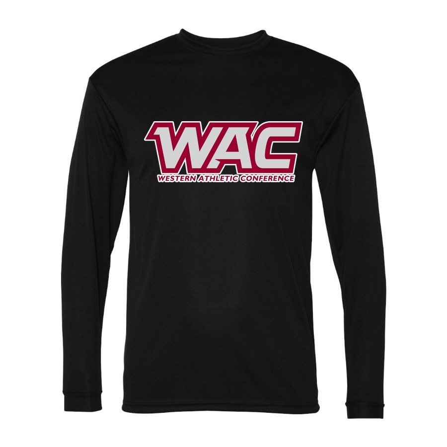 Men's Western Athletic Conference Alternate Polyester Long Sleeve T-Shirt - Black