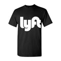 Men's Lyft logo white Cotton T-Shirt - Black
