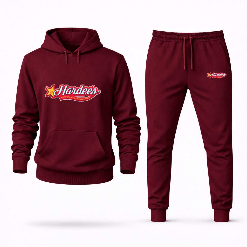 Hardee's Hoodie and Joggers Set - Burgundy