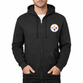 Men's Pittsburgh Steelers Zipper Hoodie - Black