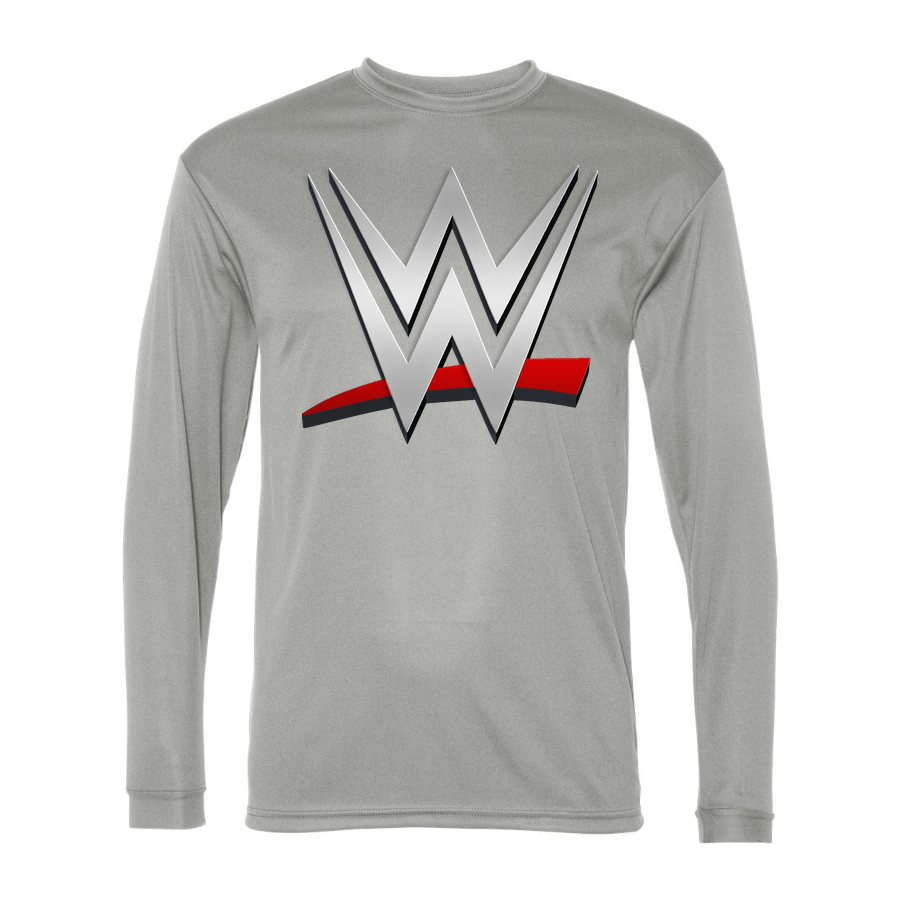 Men's WWE Wrestling Polyester Long Sleeve T-Shirt - Silver