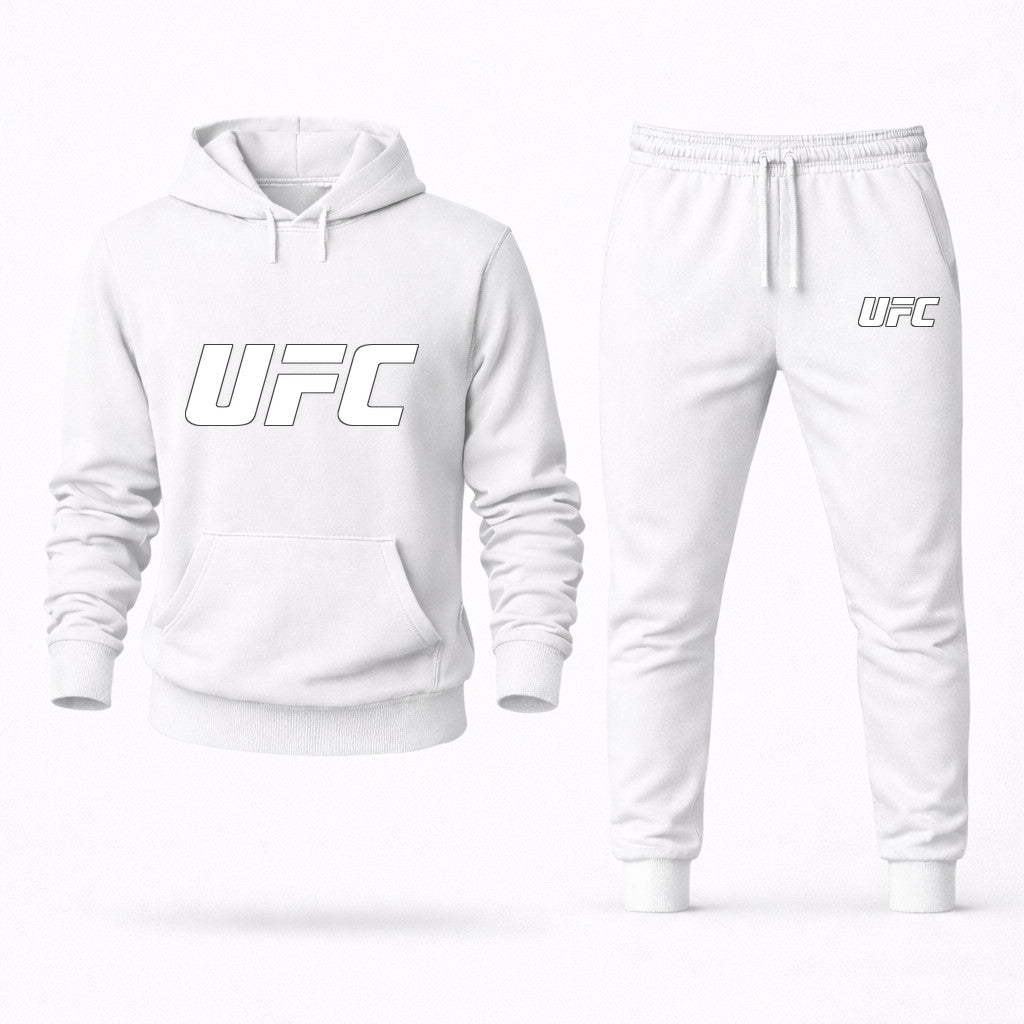 UFC White Hoodie and Joggers Set - White