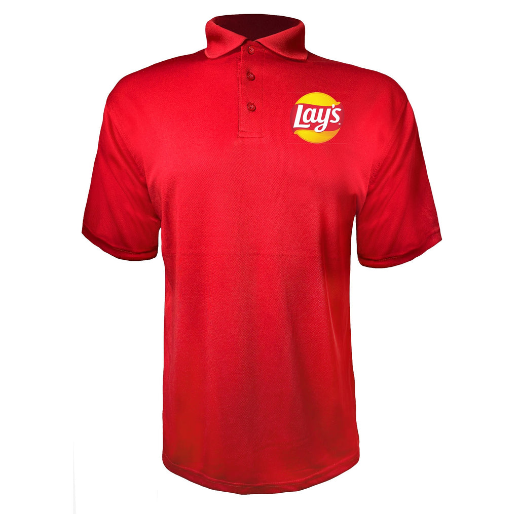 Lays men's polyester polo in Red