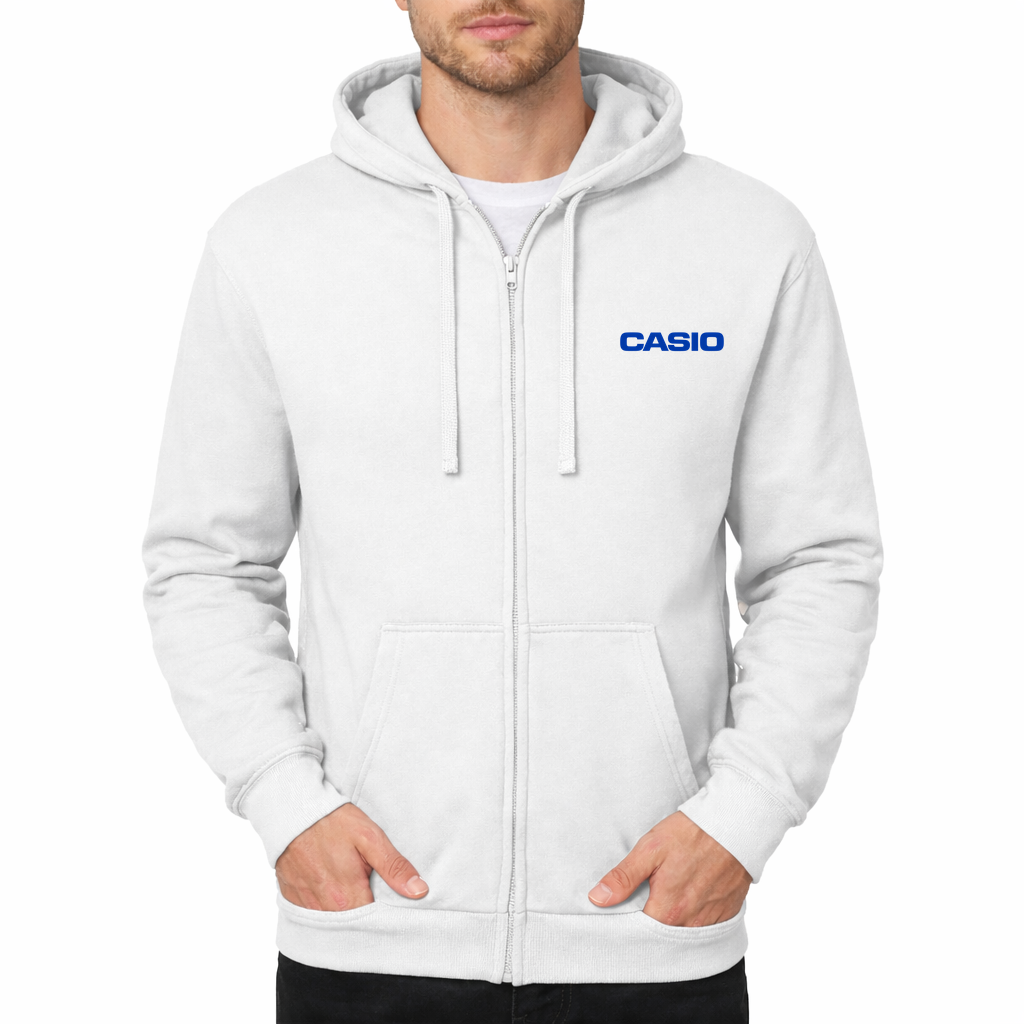 Casio Zipper Hoodie - White