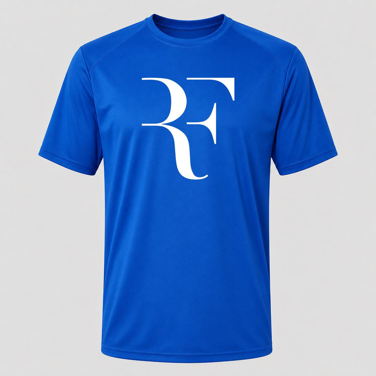 Men's Roger Federer White Performance T-Shirt - Royal Blue
