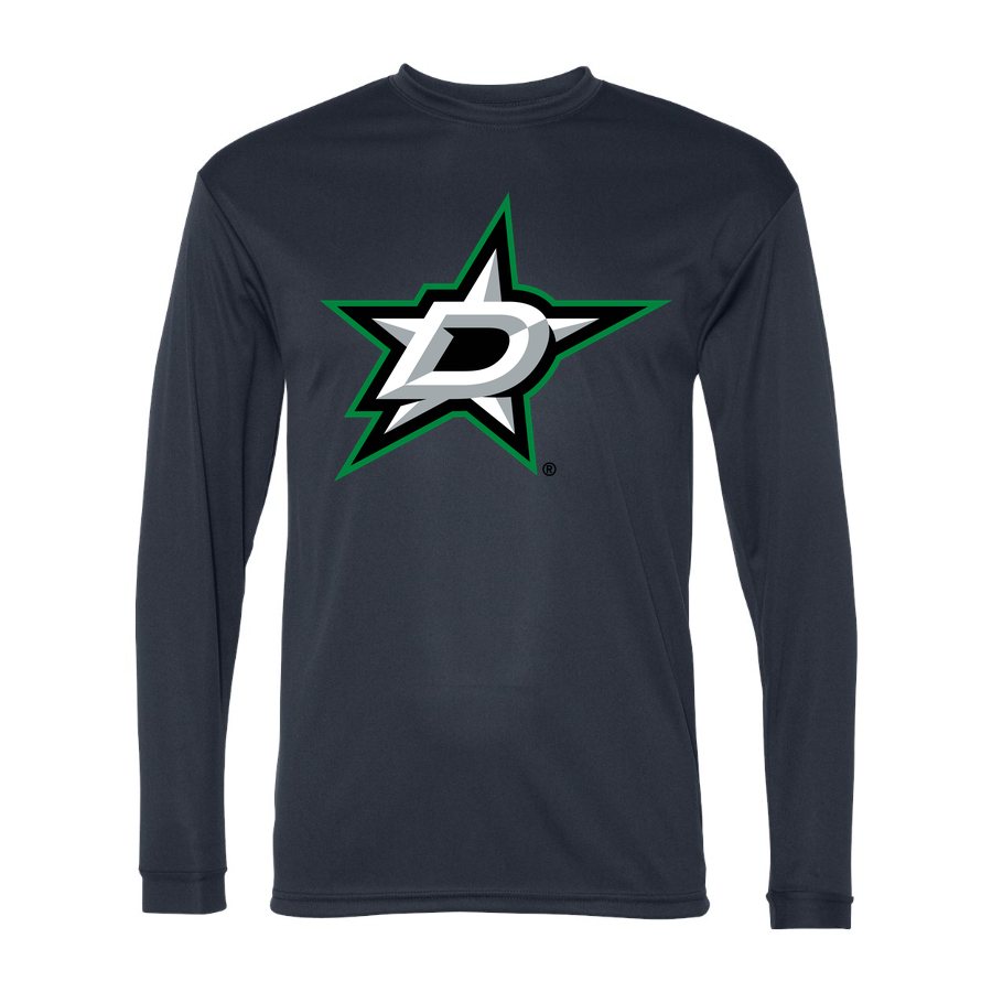 Men's Dallas Stars Polyester Long Sleeve T-Shirt - Navy