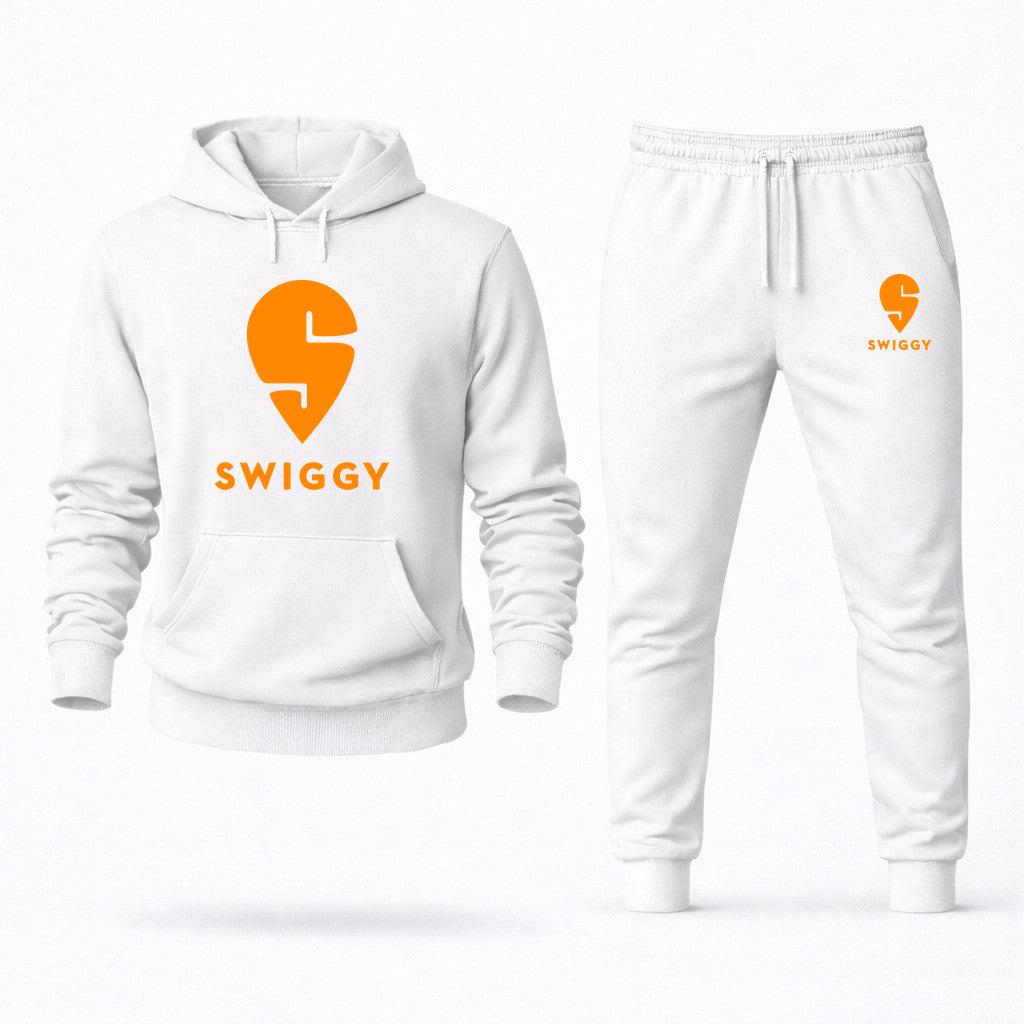 Swiggy Hoodie and Joggers Set - White