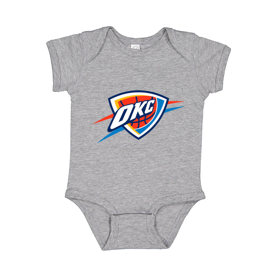 Oklahoma City Thunder Baby Romper Onesie - Gray