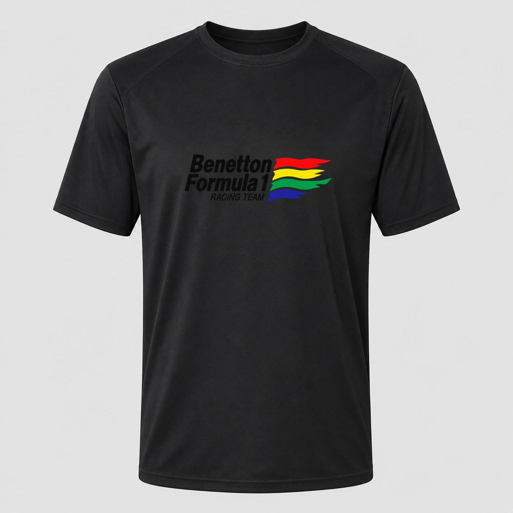 Men's Benetton Formula 1 Racing Team Performance T-Shirt - Black