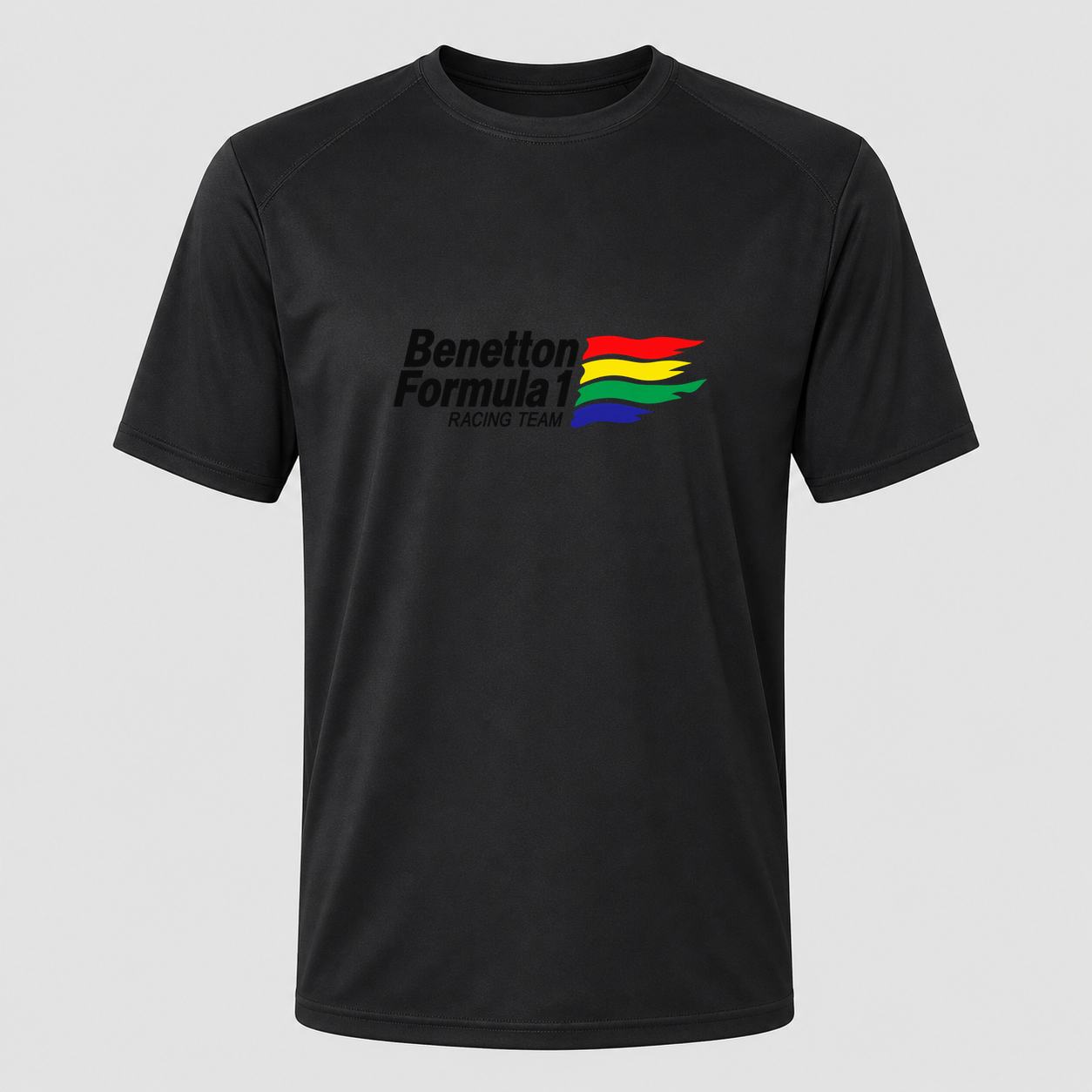 Men's Benetton Formula 1 Racing Team Performance T-Shirt - Black