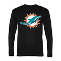 Men's Miami Dolphins Polyester Long Sleeve T-Shirt - Black