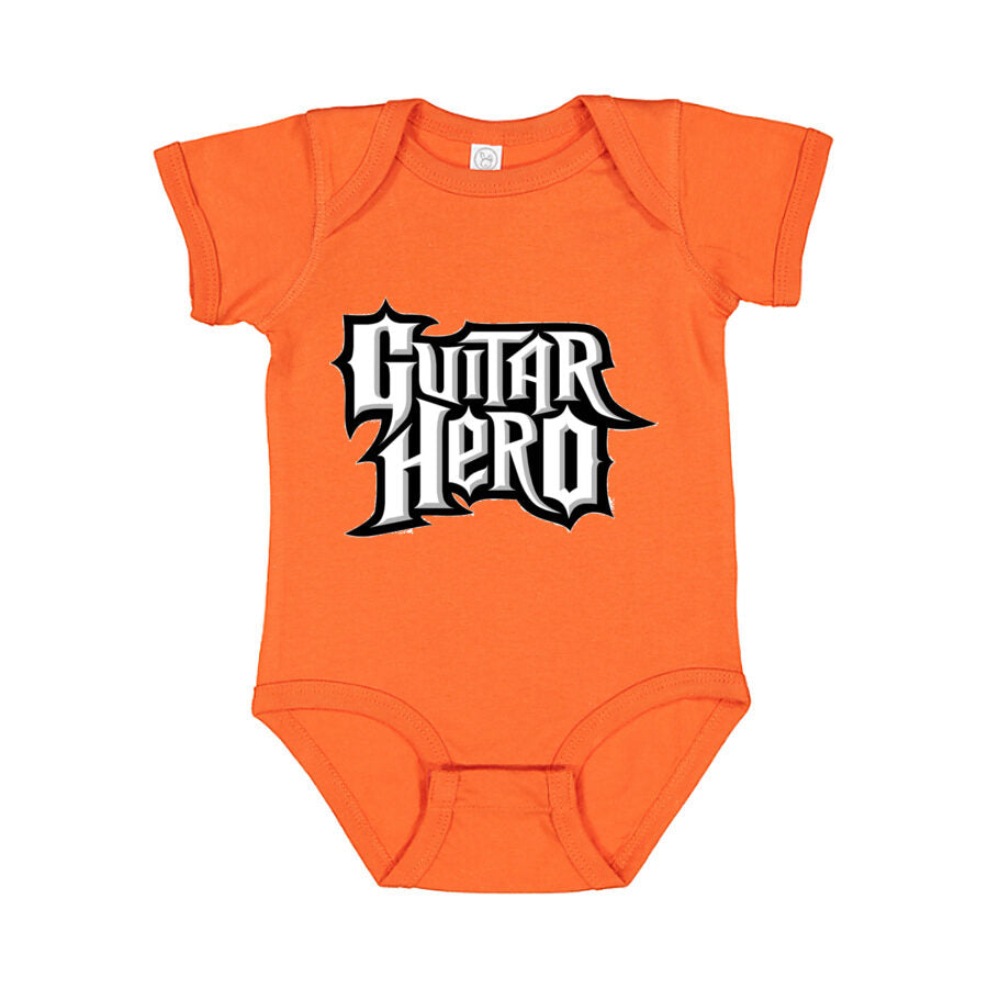 Guitar Hero Baby Romper Onesie - Orange