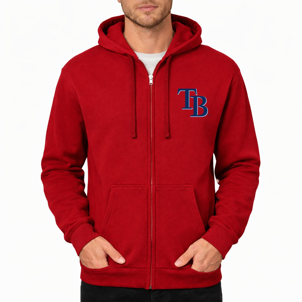 Men's Tampa Bay Rays Zipper Hoodie - Red