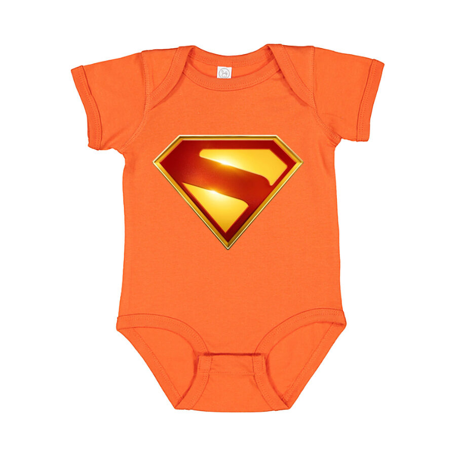 Superman 2025 Baby Romper Onesie - Orange