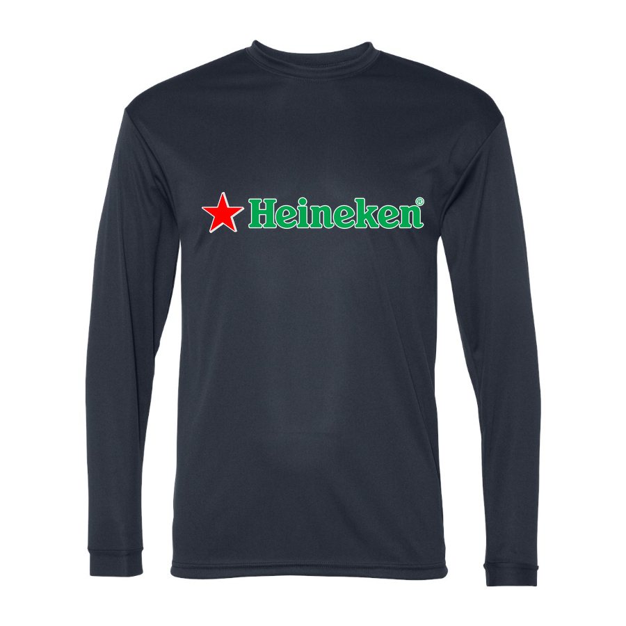 Men's Heineken Polyester Long Sleeve T-Shirt - Navy