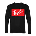 Men's Ray-Ban Polyester Long Sleeve T-Shirt - Black
