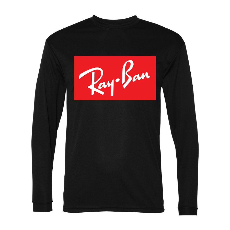 Men's Ray-Ban Polyester Long Sleeve T-Shirt - Black