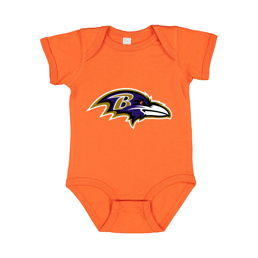 Baltimore Ravens Baby Romper Onesie - Orange