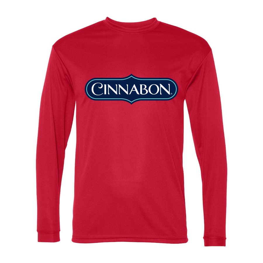 Men's Cinnabon Polyester Long Sleeve T-Shirt - Red
